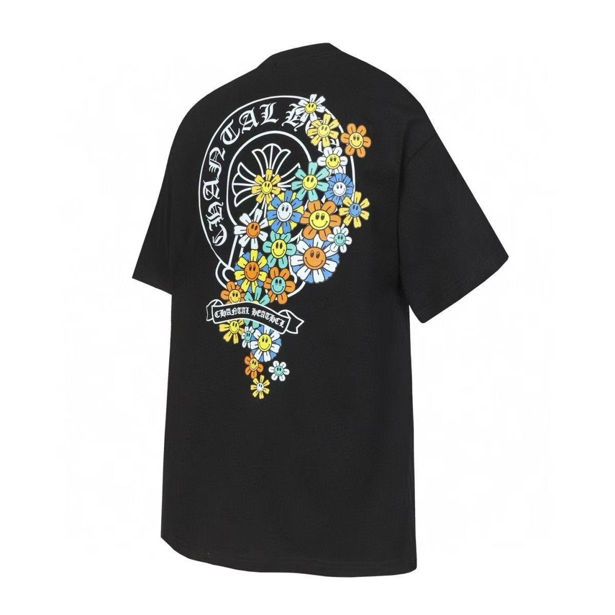 Chrome Hearts Classic Crewneck T-Shirt in Black/White/Multicolor