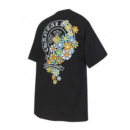 Chrome Hearts Classic Crewneck T-Shirt in Black/White/Multicolor
