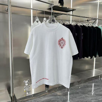 Chrome Hearts Classic Crewneck T-Shirt in White/Red