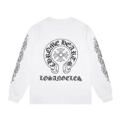 CHROME HEARTS Black Logo Sweatshirt (White)