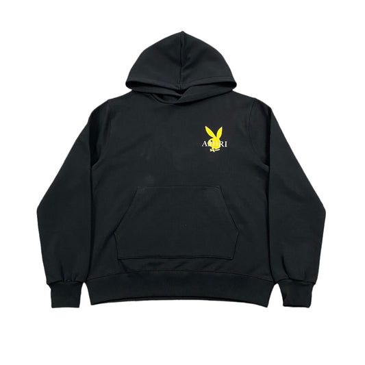 AMIRI PLAYBOY LOGO HOODIE BLACK YELLOW - Prime Reps