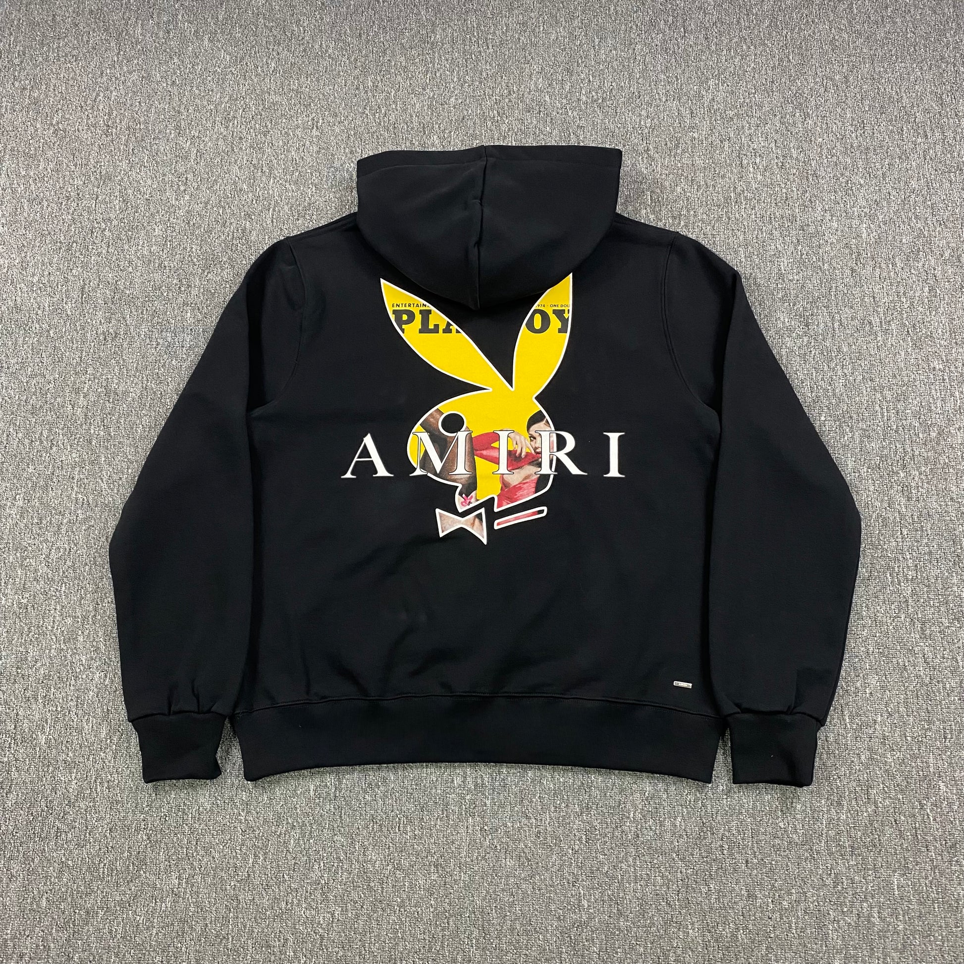 AMIRI PLAYBOY LOGO HOODIE BLACK YELLOW - Prime Reps