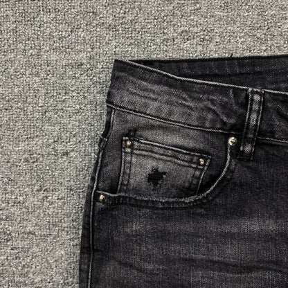 AMIRI VARSITY LOGO REPAIR JEANS - Prime Reps