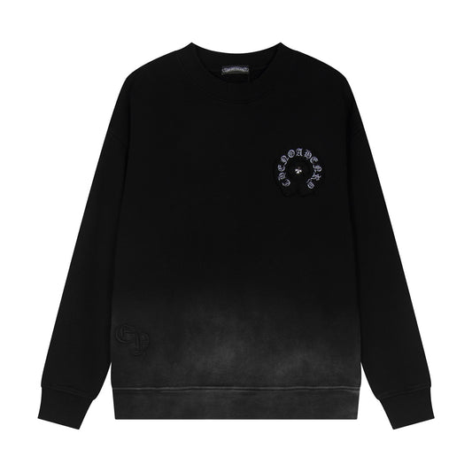 CHROME HEARTS HORSE SHOE LOGO SWEATSHIRT GRADIENT BLACK - Prime Reps