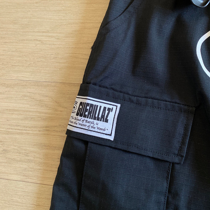 CORTEIZ ALCATRAZ CARGO PANTS BLACK/WHITE - Prime Reps