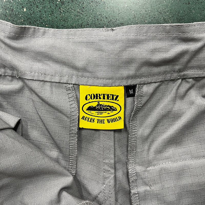 CORTEIZ CARGO PANTS STONE GREY - Prime Reps