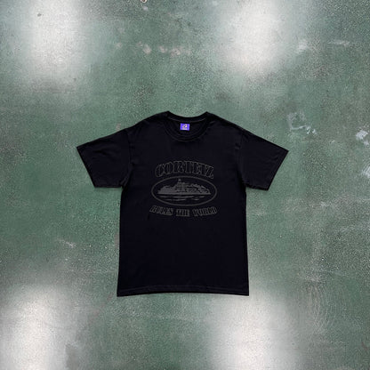 CORTEIZ OG ALCATRAZ TEE TRIPLE BLACK - Prime Reps