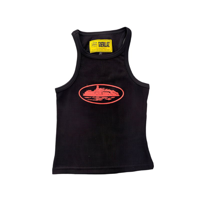 CORTEIZ RTW OG WOMEN'S ALCATRAZ TANK TOP BLACK RED - Prime Reps
