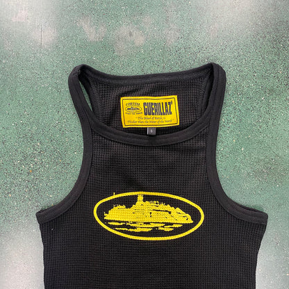 CORTEIZ RTW OG WOMEN'S ALCATRAZ TANK TOP BLACK YELLOW - Prime Reps