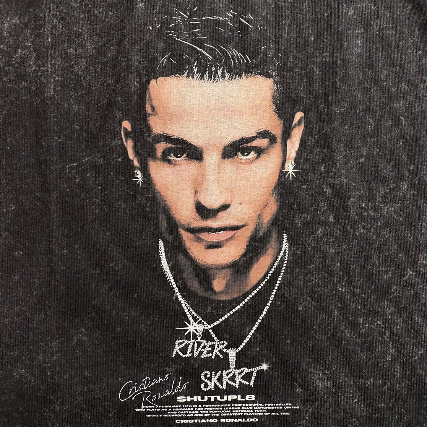 CR7 VINTAGE GRAPHIC TEE DARK GREY - Prime Reps