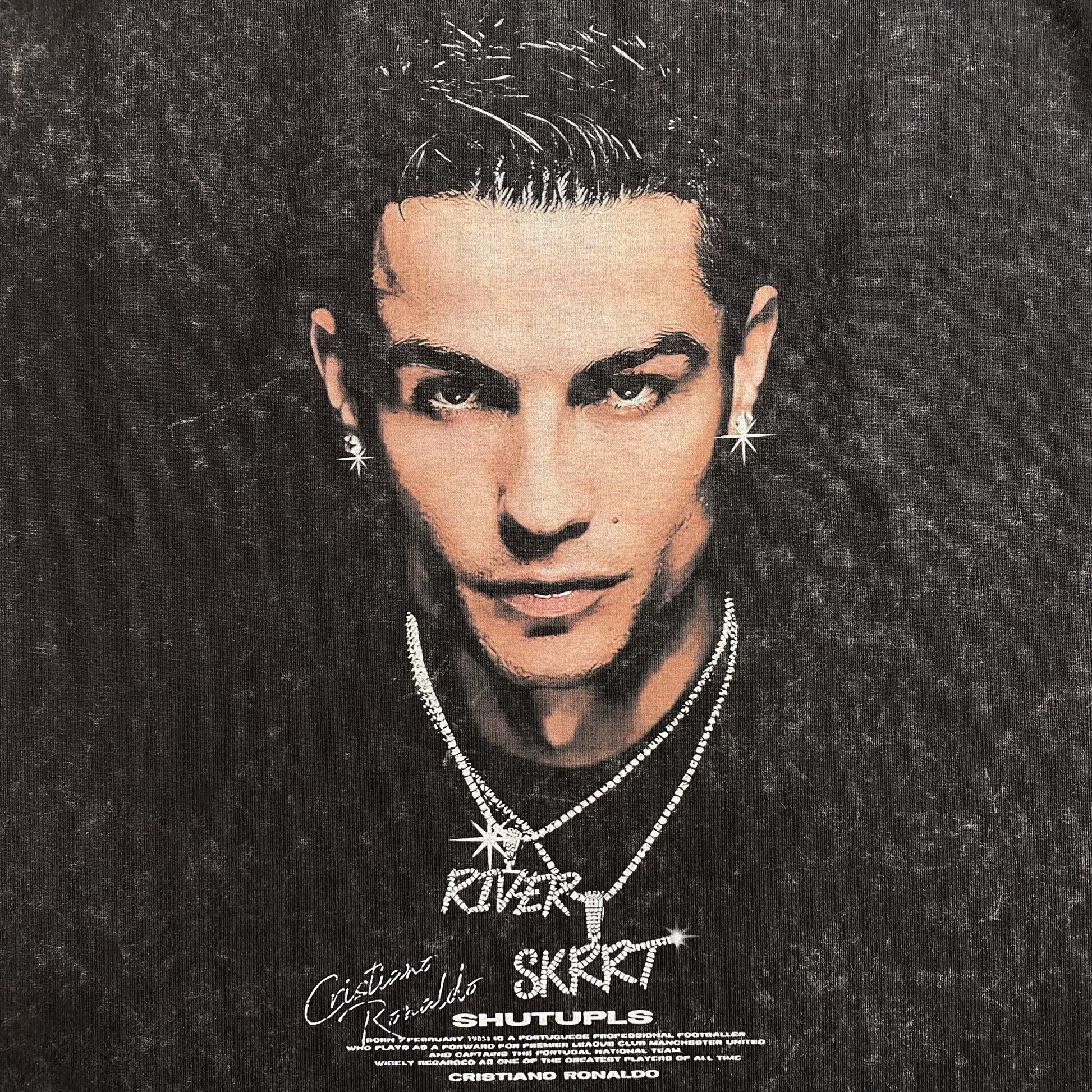 CR7 VINTAGE GRAPHIC TEE DARK GREY - Prime Reps