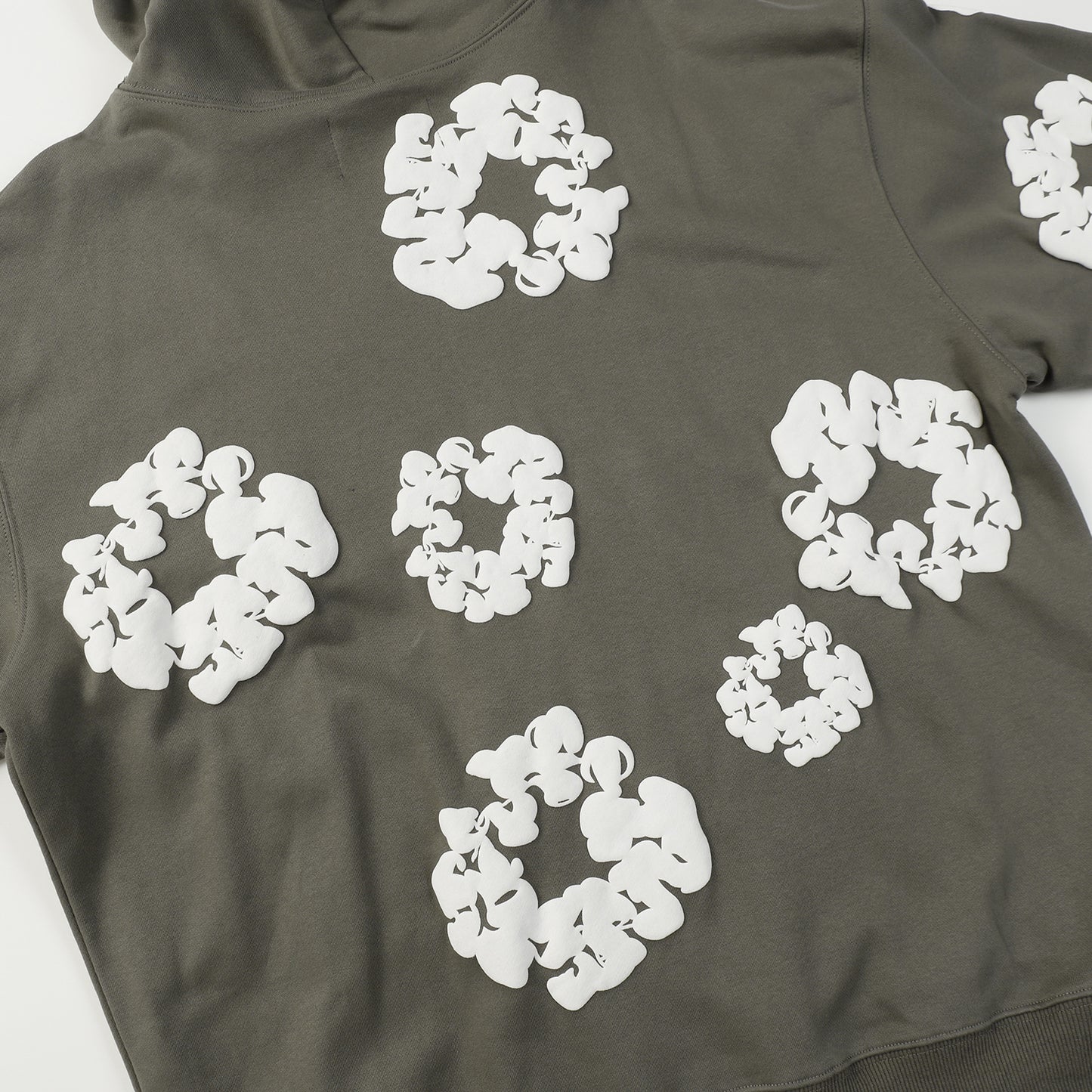 DENIM TEARS COTTON WREATH HOODIE OLIVE - Prime Reps
