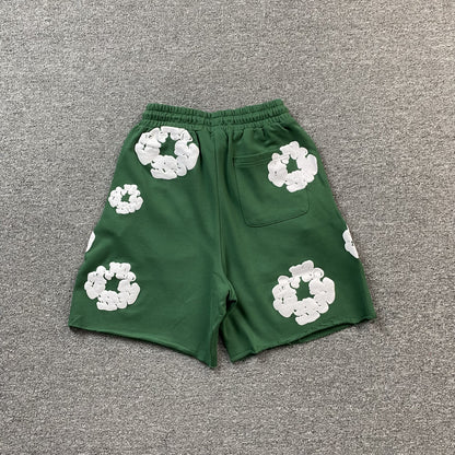 DENIM TEARS COTTON WREATH SHORTS GREEN - Prime Reps