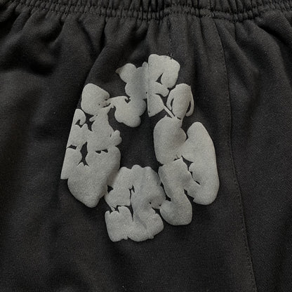 DENIM TEARS COTTON WREATH SHORTS MONOCHROME BLACK - Prime Reps