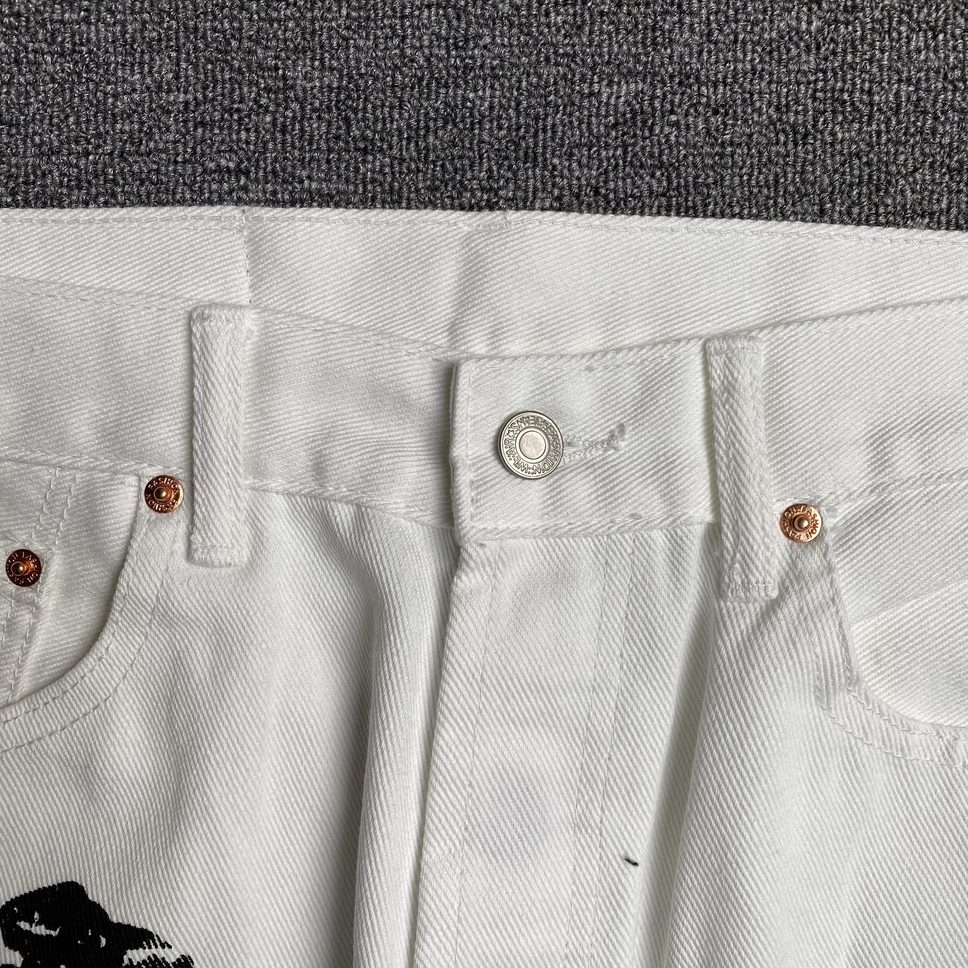 DENIM TEARS x LEVI'S COTTON WREATH JEANS WHITE - Prime Reps