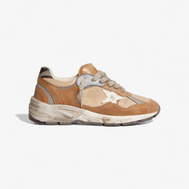 Dad-star Sneakers In Leopard-print Pony Skin With White Leather Star