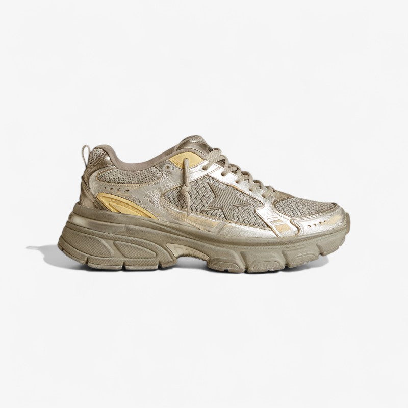 Golden Goose Running Sole – Metallic Gold