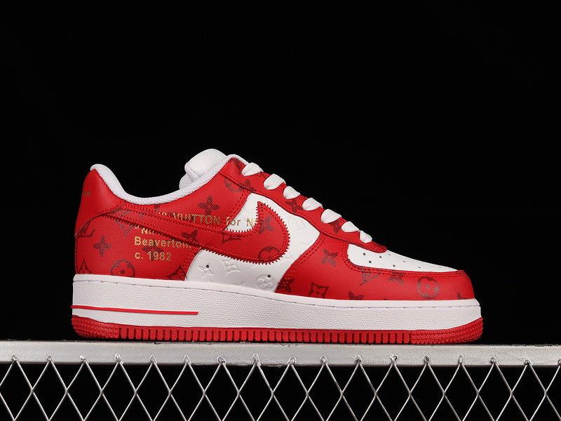 NIKE AIR FORCE 1 x LOUIS VUITTON VIRGIL ABLOH WHITE RED - Prime Reps