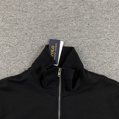 POLO RALPH LAUREN QUARTER ZIP SWEATSHIRT BLACK - Prime Reps