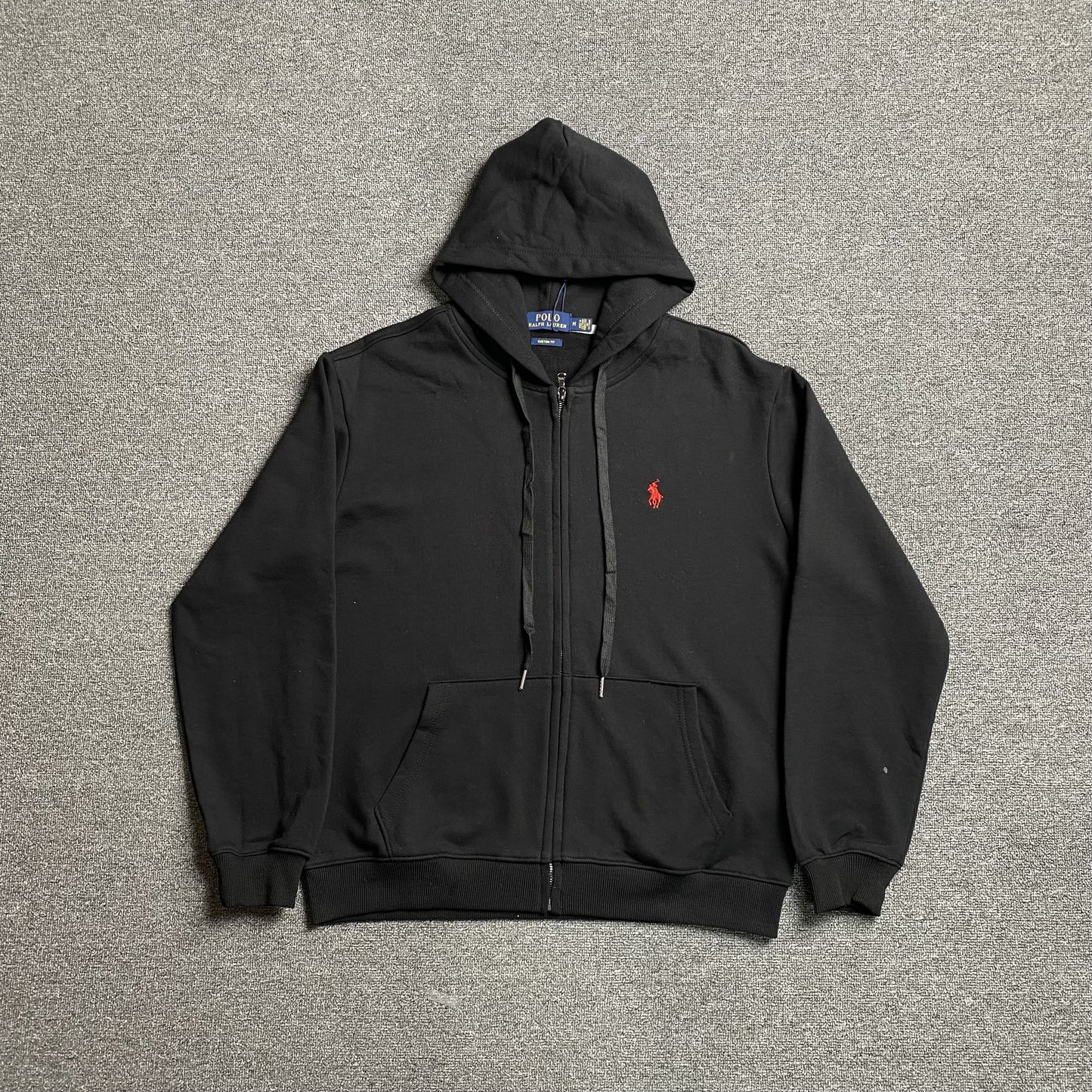 POLO RALPH LAUREN ZIP UP HOODIE BLACK - Prime Reps