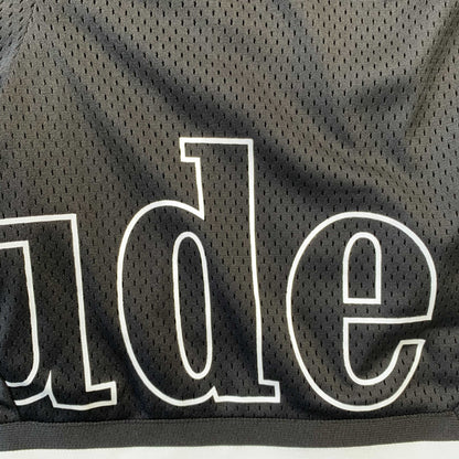 RHUDE COURT LOGO SHORTS BLACK/WHITE - Prime Reps
