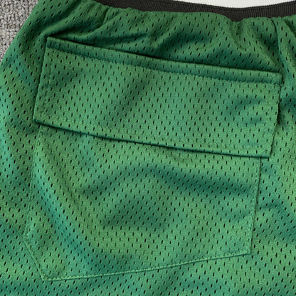 RHUDE COURT LOGO SHORTS GREEN - Prime Reps