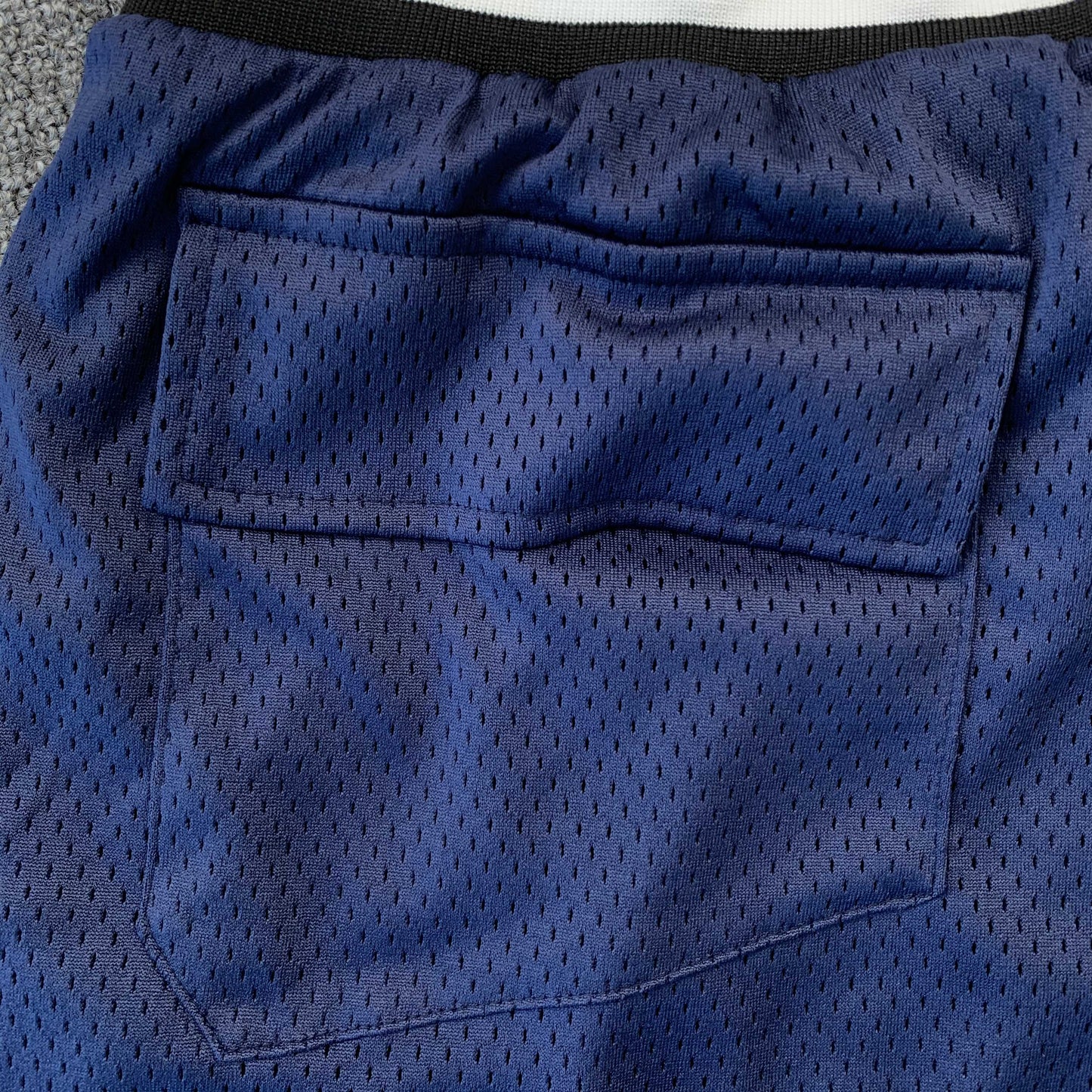 RHUDE COURT LOGO SHORTS NAVY - Prime Reps