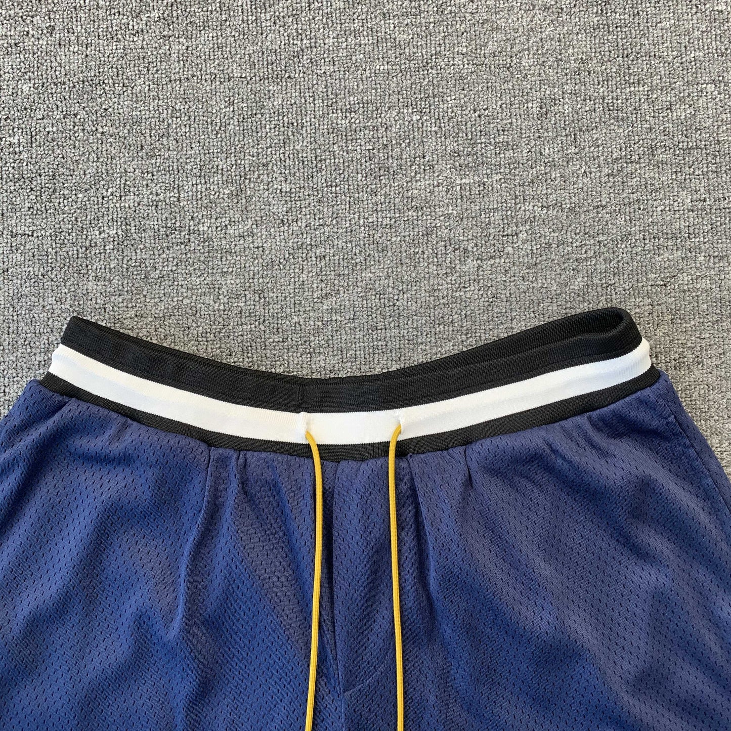 RHUDE COURT LOGO SHORTS NAVY - Prime Reps