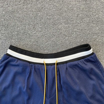 RHUDE COURT LOGO SHORTS NAVY - Prime Reps