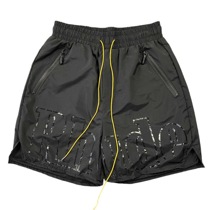 RHUDE RH LOGO SHORTS BLACK - Prime Reps