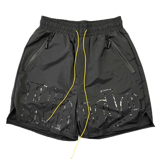 RHUDE RH LOGO SHORTS BLACK - Prime Reps