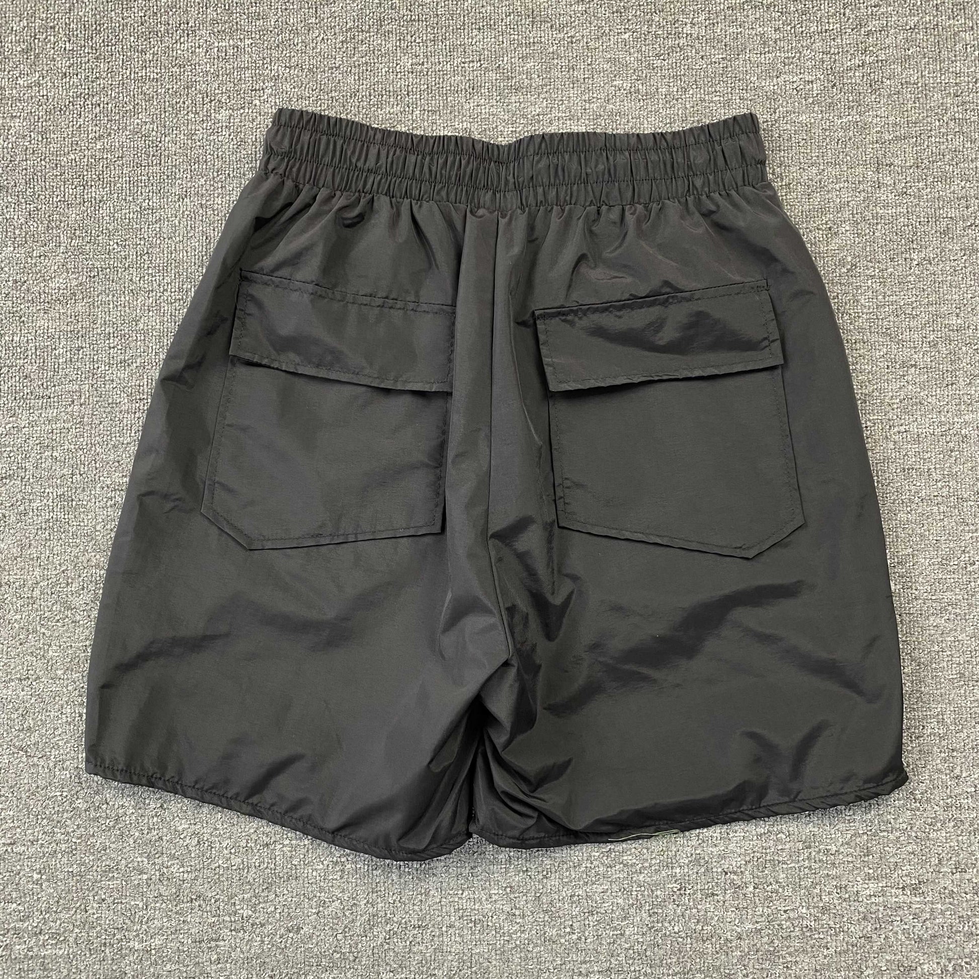 RHUDE RH LOGO SHORTS BLACK - Prime Reps
