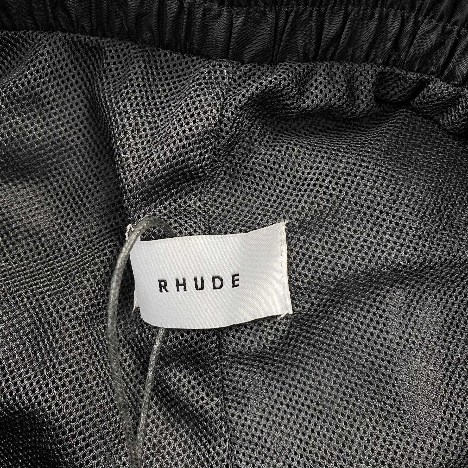 RHUDE RH LOGO SHORTS BLACK - Prime Reps