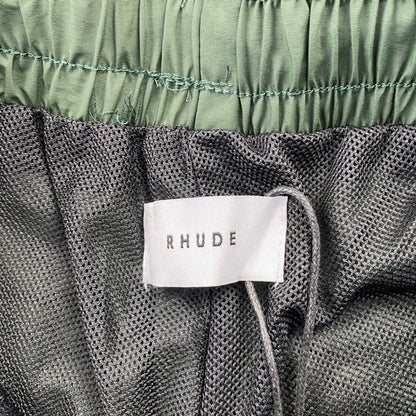RHUDE RH LOGO SHORTS GREEN - Prime Reps