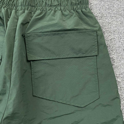 RHUDE RH LOGO SHORTS GREEN - Prime Reps