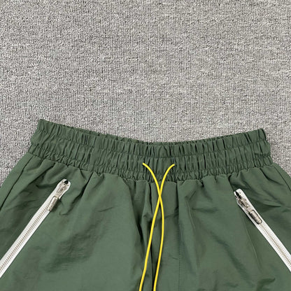 RHUDE RH LOGO SHORTS GREEN - Prime Reps