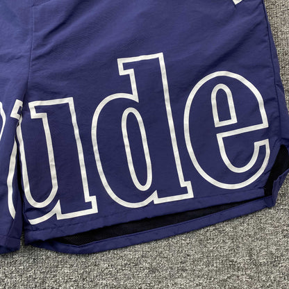 RHUDE RH LOGO SHORTS NAVY - Prime Reps