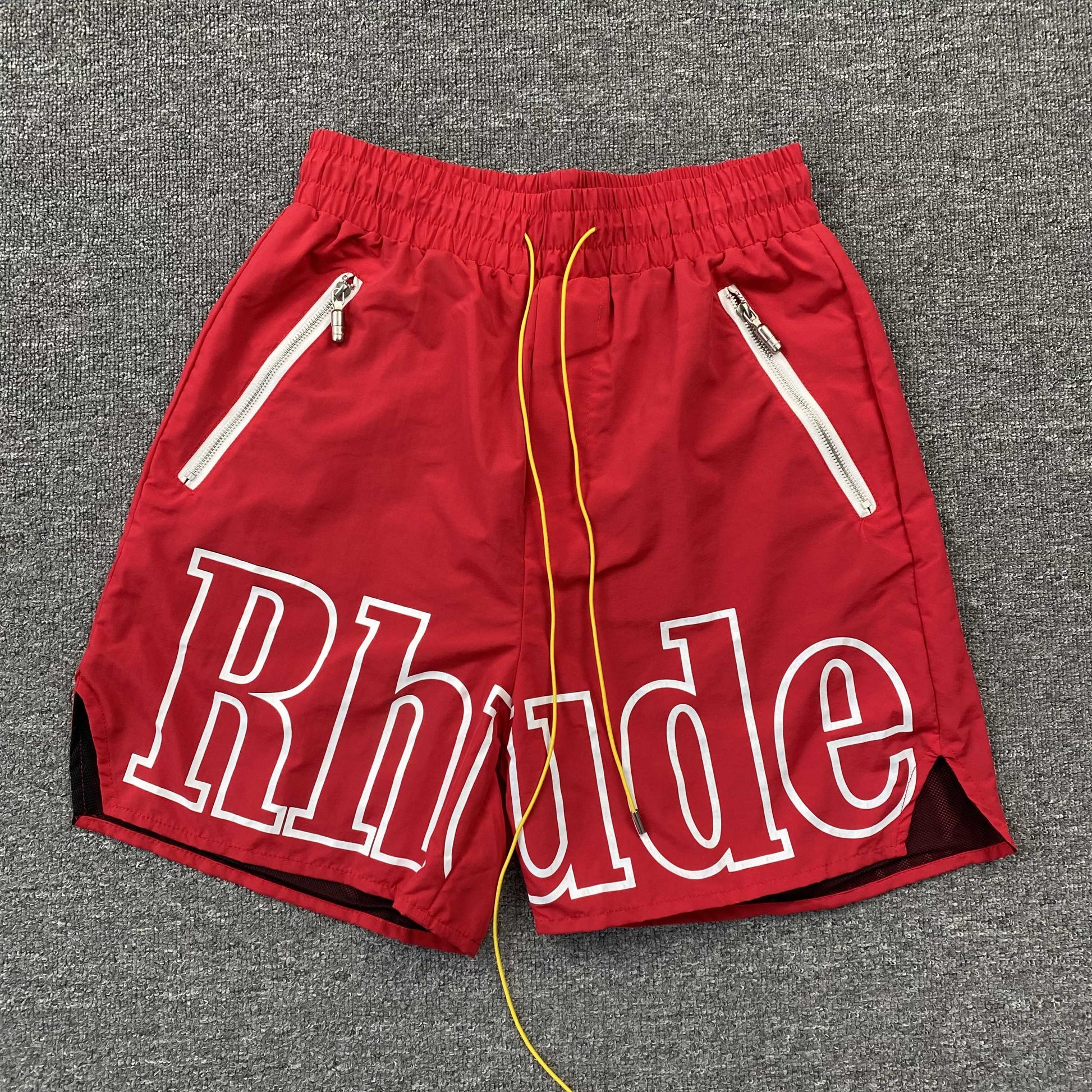 RHUDE RH LOGO SHORTS RED - Prime Reps