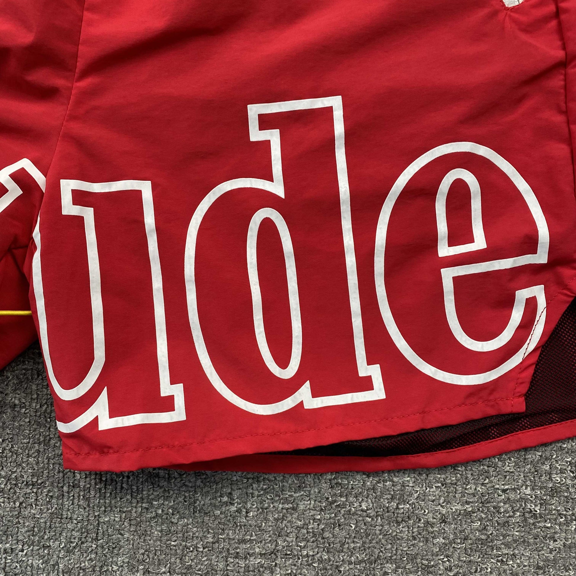 RHUDE RH LOGO SHORTS RED - Prime Reps