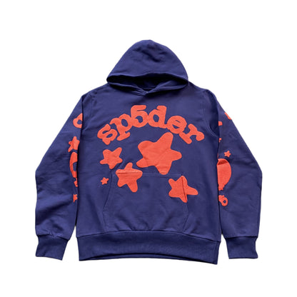 SP5DER BELUGA HOODIE NAVY - Prime Reps