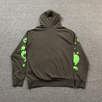 SP5DER BELUGA HOODIE SLATE GREY/GREEN - Prime Reps