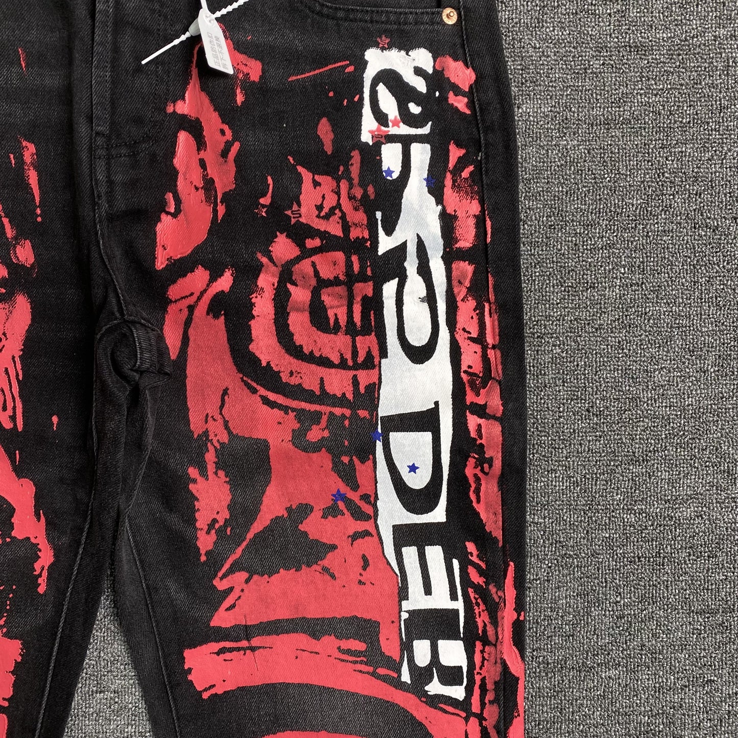 SP5DER PAINTED MOTO DENIM BLACK - Prime Reps