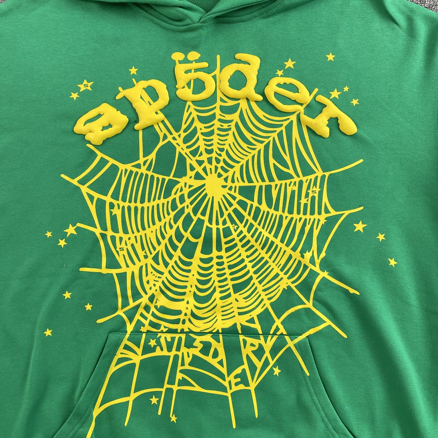 SP5DER STAR OG WEB V2 HOODIE SLIME GREEN - Prime Reps