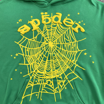 SP5DER STAR OG WEB V2 HOODIE SLIME GREEN - Prime Reps