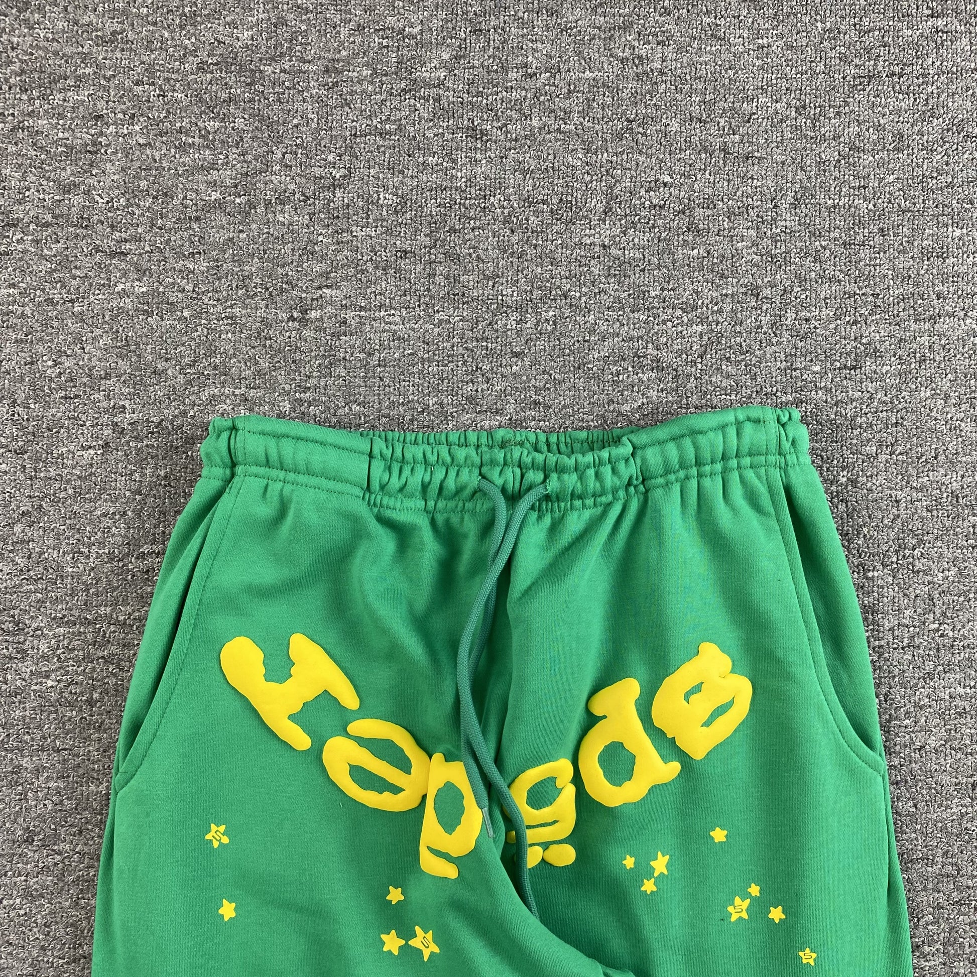SP5DER STAR OG WEB V2 SWEATPANTS SLIME GREEN - Prime Reps