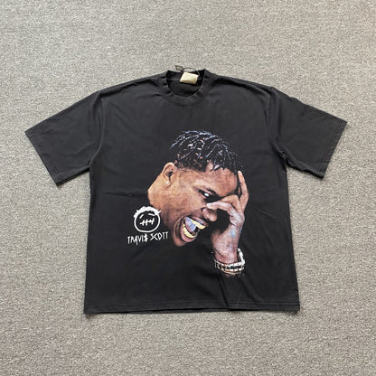 TRAVIS SCOTT VINTAGE GRAPHIC TEE BLACK - Prime Reps