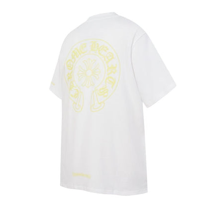 Chrome Hearts Classic Crewneck T-Shirt in White/Yellow