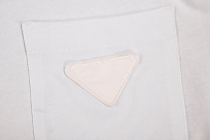 Prada Logo Pocket T-Shirt (White)