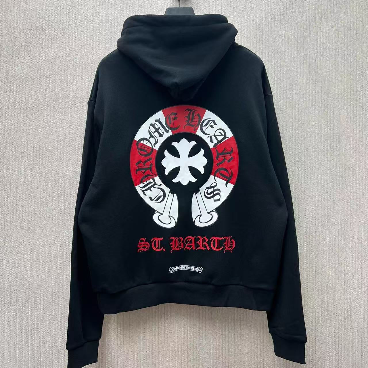 Chrome Hearts Classic Crewneck Sweatshirt in Black/White/Red