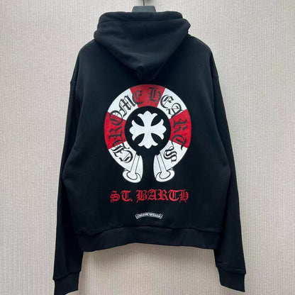 Chrome Hearts Classic Crewneck Sweatshirt in Black/White/Red